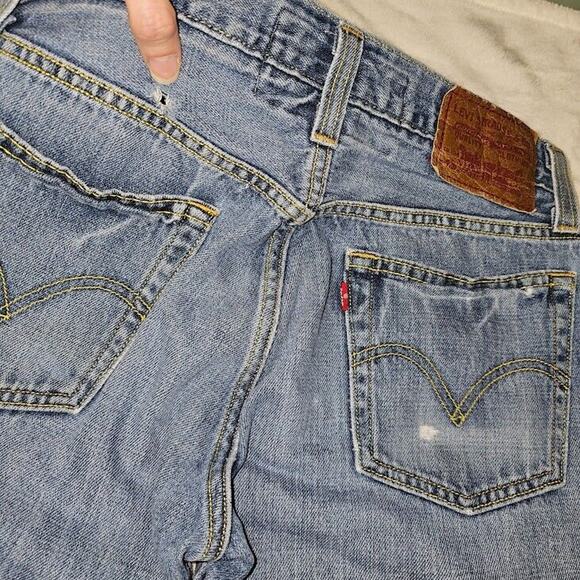 Levi's Jeans Mens 32x30 Blue 527 Bootcut Western Low Rise Flap Pockets Denim - Picture 9 of 11